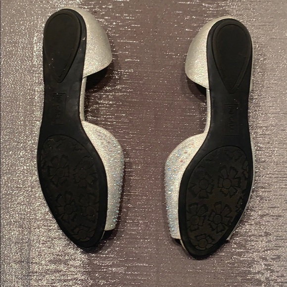 Silver Glitter & Rhinestone Sparkly Flats - Picture 4 of 6